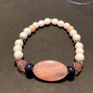 Pink acrylic gem bracelet
